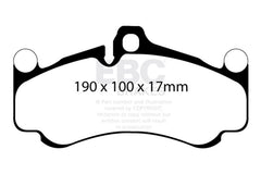 EBC 10-12 Porsche 911 (997) GT3 3.8L (Cast Iron Rotor Only) Bluestuff Front Brake Pads