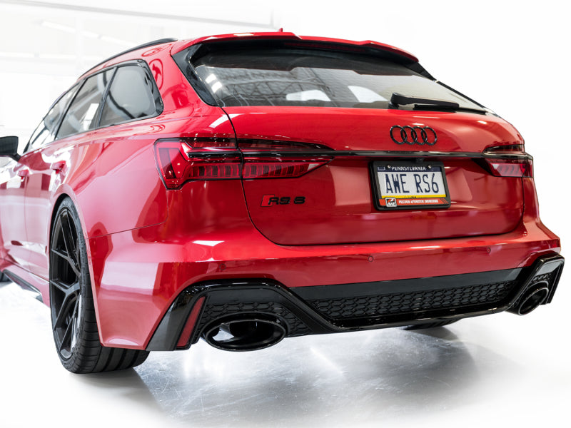 AWE Tuning 21-23 Audi C8 RS6/RS7 SwitchPath Cat-back Exhaust Tips - Diamond Black