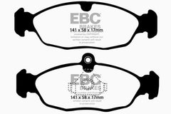 وسادات الفرامل الخلفية Yellowstuff لسيارة أستون مارتن DB7 3.2 Supercharged EBC 97-99