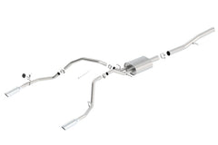 عادم خلفي من نوع Cat-Back من Borla 14 Silv/Sierra 1500 EC Std/CC قصير مقاس 143.5 بوصة WB ATAK مقسم فردي
