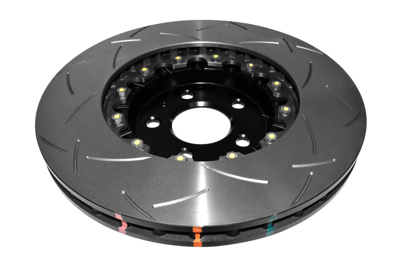 DBA 03-07 350Z / 03-04 G35 مع دوار Brembo أمامي مشقوق من سلسلة 5000 مكون من قطعتين مجمع مع Black Hat