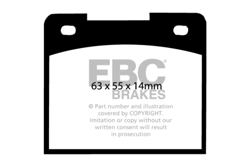 وسادات الفرامل الأمامية من Yellowstuff لسيارة Lotus Elan 1.6 EBC 66-74