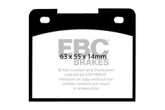 وسادات الفرامل الأمامية من Yellowstuff لسيارة Lotus Elan 1.6 EBC 66-74