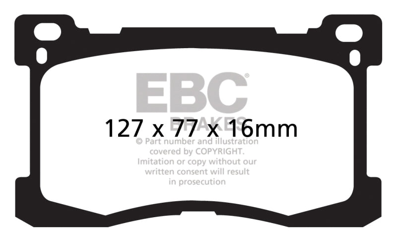 وسادات الفرامل الأمامية EBC 12+ Hyundai Equus 5.0 Redstuff