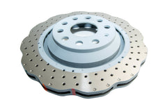 DBA 14-21 Volkswagen GTI (مع حزمة مثقبة 310 مم قرص خلفي) دوار مموج مثقوب من سلسلة 4000 مع غطاء Slv