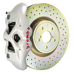 بريمبو 02-07 Impreza/WRX/08-14 WRX GT أمامي BBK 4 مكابس مصبوبة 326 × 30 1 قطعة دوارة مثقوبة - أبيض