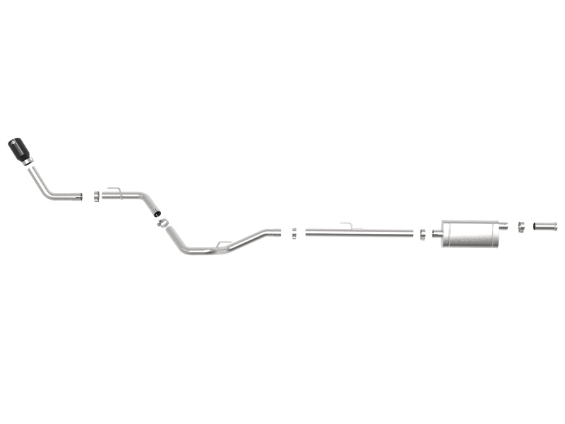 aFe Apollo GT Series 2.5in 409SS 20-21 Jeep Gladiator (JT) V6-3.6L - طرف أسود