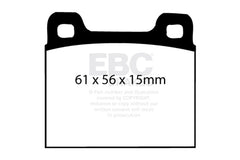 EBC 64-69 Porsche 911 2.0 (M Caliper) (Solid front rotor) Bluestuff Front Brake Pads