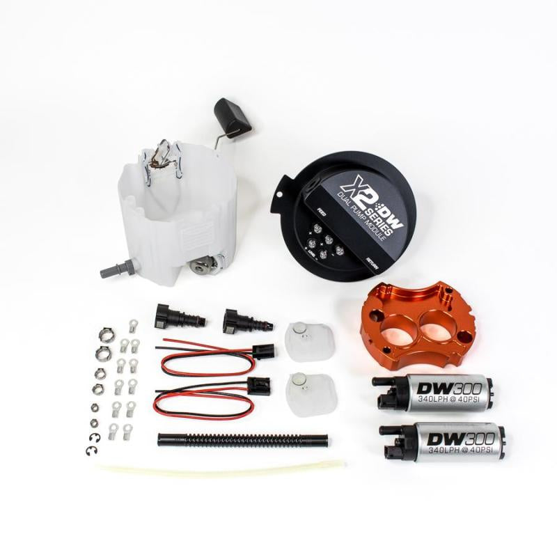 وحدة مضخة الوقود DeatschWerks 10-15 Chevy Camaro LS 3.7 V6/SS LS3 X2 Series مع 2 DW300s