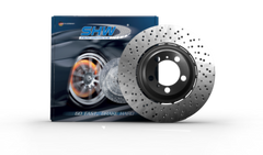 SHW 22-25 Porsche 718 Cayman GT4 RS Right Rear Cross-Drilled Lightweight Brake Rotor (9GT615602E)