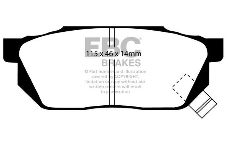 وسادات الفرامل الأمامية Greenstuff لسيارة Honda Civic CRX 1.5 DX موديل EBC 84-87