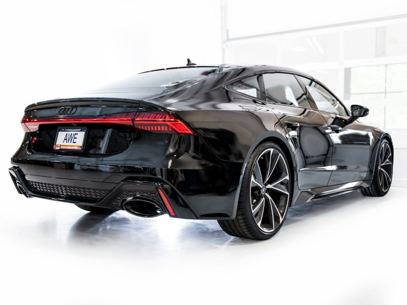 AWE Tuning 21-23 Audi C8 RS6/RS7 SwitchPath Cat-back Exhaust Tips - Diamond Black
