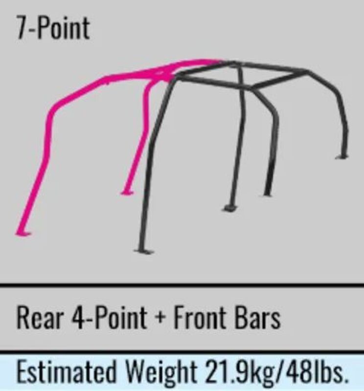 Cusco D1 Roll Cage 7 Point 4/5 Passenger Around Dash 1999 Mitsubishi Lancer Evo V (S/O / No Cancel)