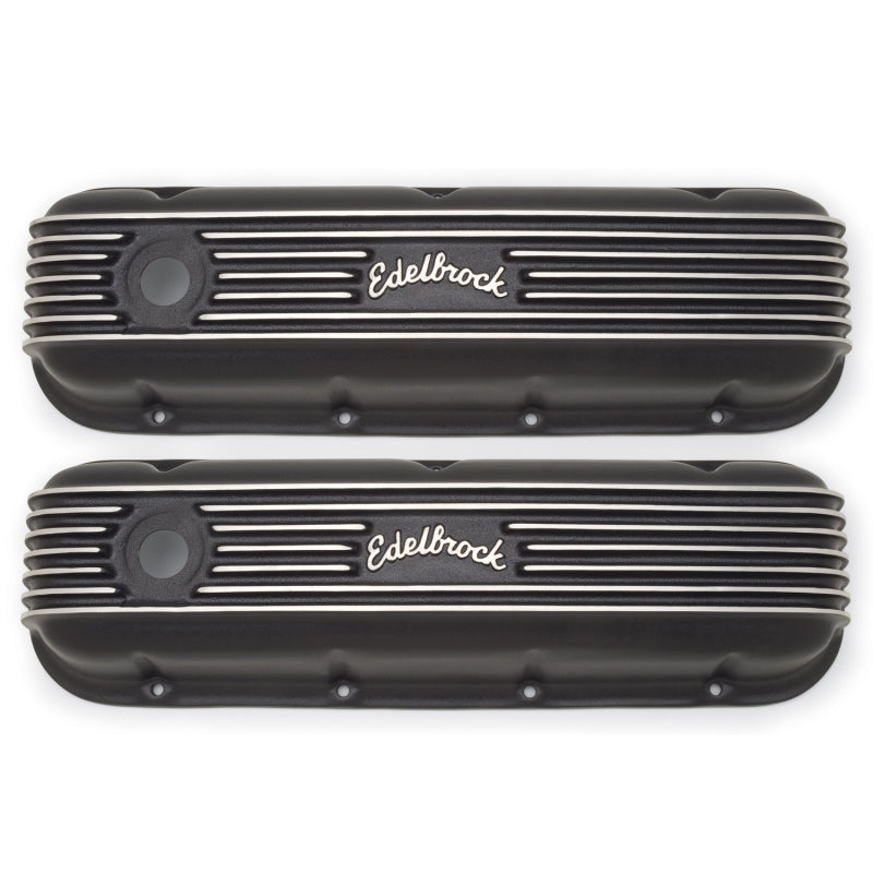 غطاء صمام Edelbrock Classic Series Chevrolet 1965 وما بعده 396-502 V8 أسود