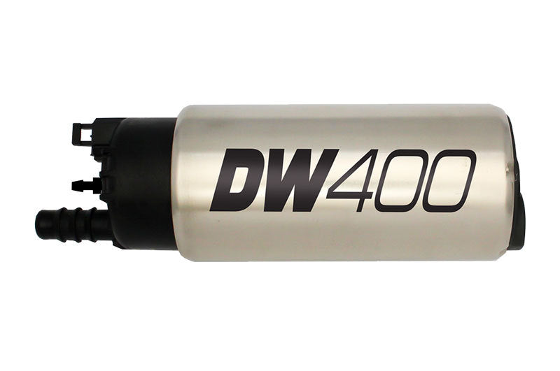 مضخة وقود DeatschWerks 415LPH DW400 مع مجموعة تركيب 9-1047 لسيارة Ford Mustang V6/GT موديل 15-17 مع فتحة فينتوري مقاس 1/8 بوصة