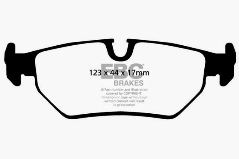 وسادات الفرامل الخلفية Redstuff لسيارة أستون مارتن DB7 3.2 Supercharged EBC 93-97