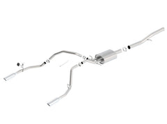 عادم خلفي من نوع Cat-Back من Borla 14 Silv/Sierra 1500 EC Std/CC قصير مقاس 143.5 بوصة WB ATAK مقسم فردي