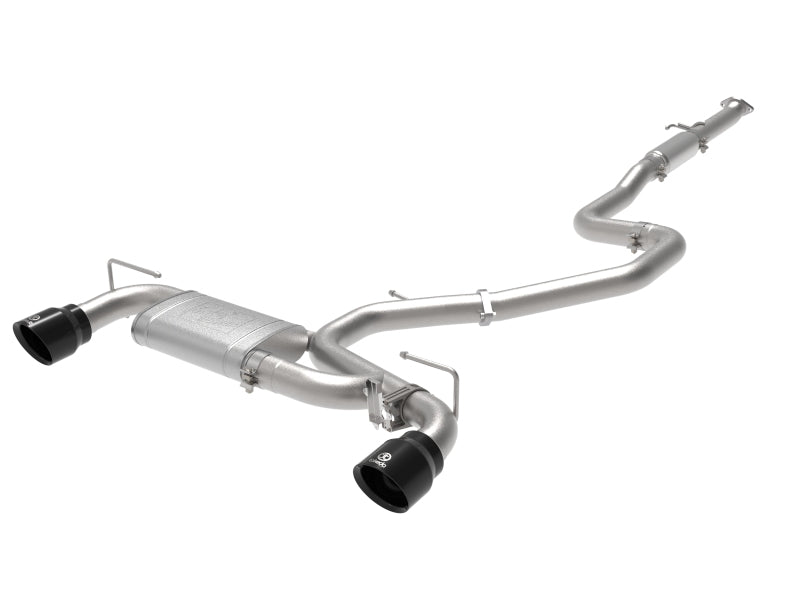 نظام عادم Cat-Back من إنتاج Takeda لسيارة Hyundai Veloster N 21-22 L4-2.0L (t) - أطراف سوداء