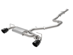 نظام عادم Cat-Back من إنتاج Takeda لسيارة Hyundai Veloster N 21-22 L4-2.0L (t) - أطراف سوداء