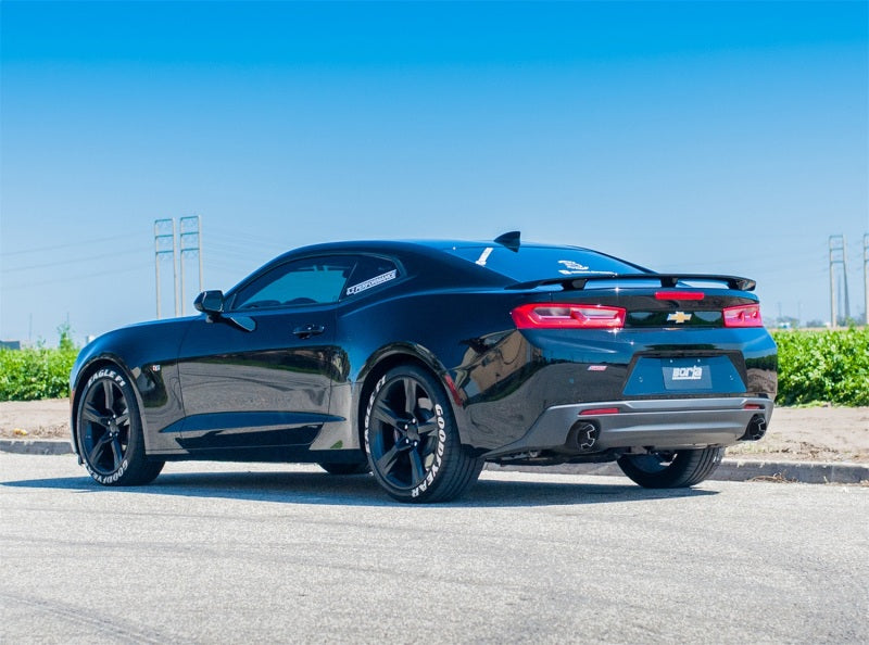 عادم خلفي من ألياف الكربون من Borla 16-17 Chevy Camaro 6.2L 4.5in بمخرج منفصل من النوع S