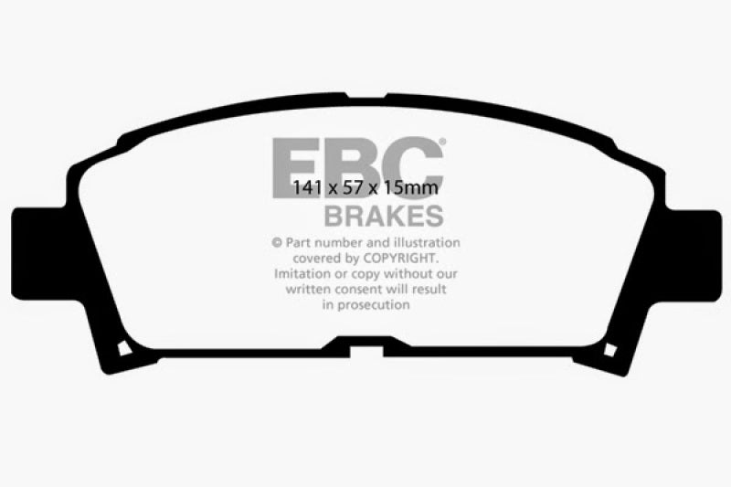 وسادات الفرامل الأمامية من Redstuff لسيارة Toyota MR2 2.0 Turbo EBC 93-95