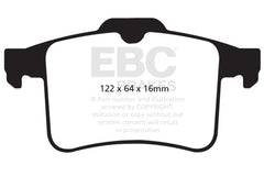 EBC 10-15 Jaguar XF 5.0 Supercharged (470) Redstuff Rear Brake Pads