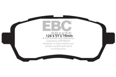 EBC 10+ Mazda 2 1.5 Greenstuff Front Brake Pads