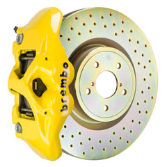 بريمبو 02-07 Impreza/WRX/08-14 WRX Front GT BBK 4 Piston Cast 326 x30 1pc Rotor Drilled- Yellow