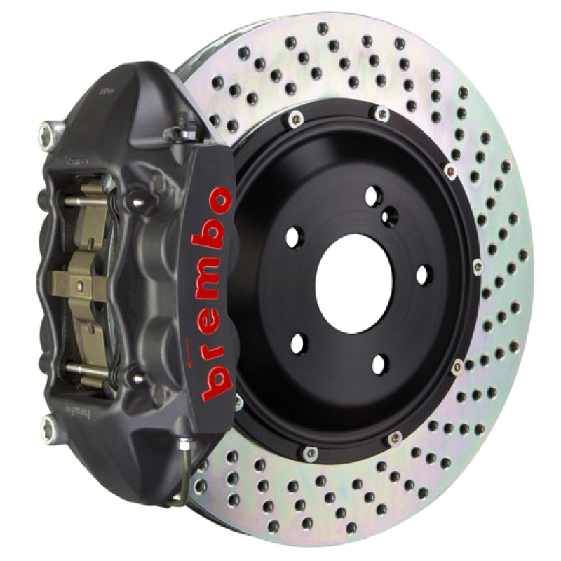 بريمبو 00-02 S4/02-05 A4/06-08 A4 أمامي GTS BBK 4 مكابس مصبوبة 365x29 دوار مثقوب 2 قطعة - أسود HA