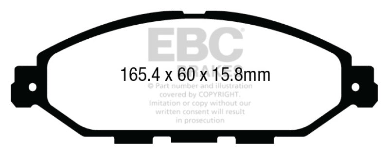 وسادات الفرامل الأمامية Greenstuff لسيارة Infiniti JX35 3.5 EBC 12-13