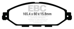 وسادات الفرامل الأمامية Greenstuff لسيارة Infiniti JX35 3.5 EBC 12-13