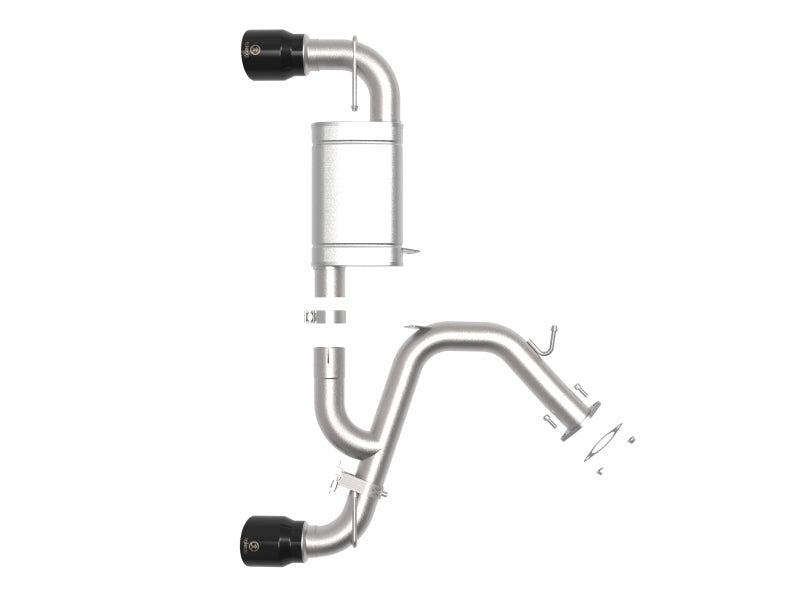 aFe 21-22 Hyundai Veloster N L4-2.0L Takeda 3in 304 SS نظام عادم خلفي للمحور مع طرف أسود