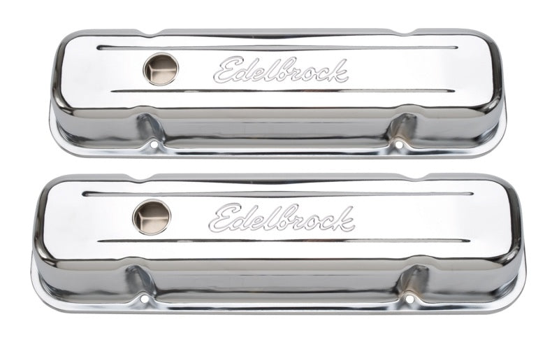 غطاء صمام Edelbrock Signature Series Pontiac 1962-1979 301-455 CI V8 Tall Chrome