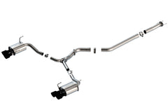 عادم Borla Catback مقاس 3 بوصات لسيارة Subaru WRX/STI 2.5L Turbo S-Type 15-19 - أطراف كروم سوداء مقاس 2.5 بوصة