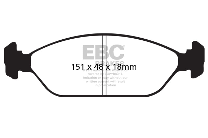 EBC 93-00 Kia Sephia 1.6 (فرامل أمامية مطورة) وسادات فرامل أمامية Greenstuff
