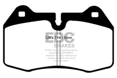 وسادات الفرامل الأمامية من Redstuff لسيارة Infiniti G35 3.5 (يدوية) (Brembo) EBC 03-04