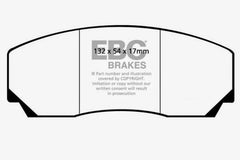 EBC 90-00 Aston Martin Vantage 5.3 (Twin Supercharged)(AP) Bluestuff Front Brake Pads