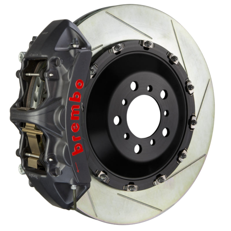 إطارات Brembo 10-19 Ghost Front GTS BBK 6 Piston Cast 411x34 2pc Rotor Sloted Type-1-Black HA
