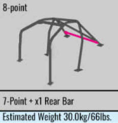 Cusco SFTY21 2-Pssgr 8-PT BLK Around Dash Roll Cage Toyota Chaser JZX100 w/ Sunroof (S/O/No Cancel)