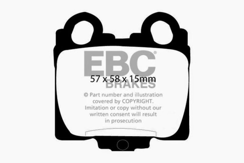 وسادات الفرامل الخلفية من Yellowstuff لسيارة Lexus GS300 3.0 EBC 98-05