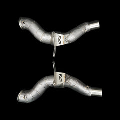 Ferrari 488 Pista (Type F142M) F154 CB 3.9L V8 Twin-Turbo Catless Downpipes