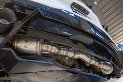 MBRP 3" Cat-Back, Quad Rear Outlet w/ Carbon Fiber Tips, Chevrolet Corvette C8 6.2L 2020-2025, T304 Stainless Steel