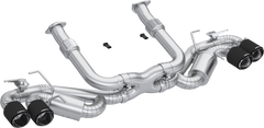 MBRP 3" Cat-Back, Quad Rear Outlet w/ Carbon Fiber Tips, Chevrolet Corvette C8 6.2L 2020-2025, T304 Stainless Steel
