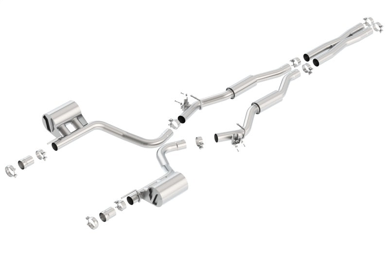 عادم خلفي من نوع SRT 392 من Borla 15-16 Dodge Challenger Catback بمخرج خلفي منفصل (بدون طرف)