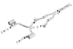 عادم خلفي من نوع SRT 392 من Borla 15-16 Dodge Challenger Catback بمخرج خلفي منفصل (بدون طرف)