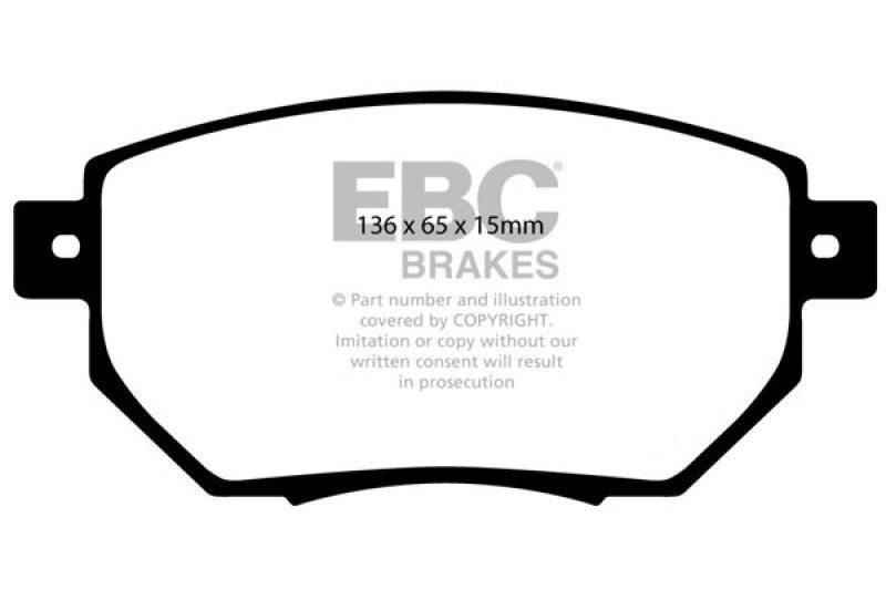 وسادات الفرامل الأمامية Yellowstuff لسيارة Infiniti FX35 3.5 EBC 03-05