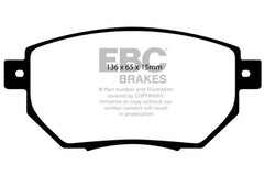 وسادات الفرامل الأمامية Yellowstuff لسيارة Infiniti FX35 3.5 EBC 03-05