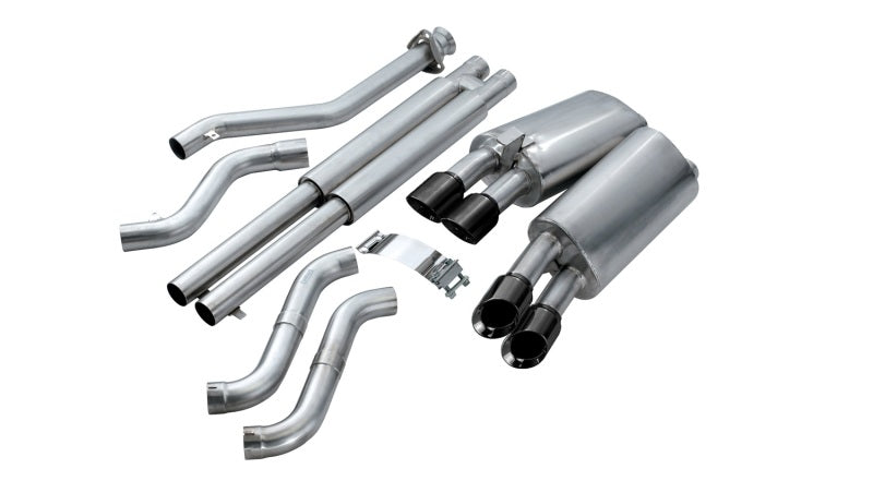 كورسا 92-95 شيفروليه كورفيت C4 5.7 لتر V8 LT1 Sport Cat-Back Exhaust مع أطراف سوداء مزدوجة مقاس 3.5 بوصة