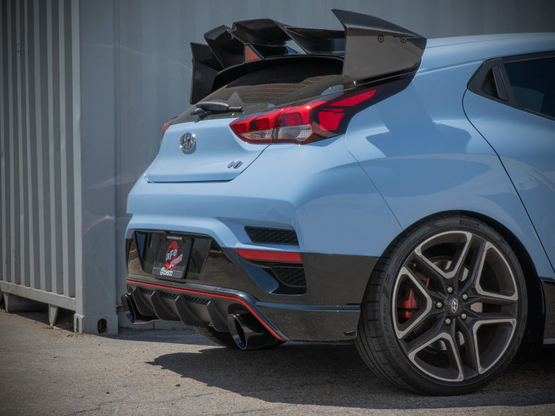 aFe 21-22 Hyundai Veloster N L4-2.0L Takeda 3in 304 SS نظام عادم خلفي للمحور مع طرف أسود