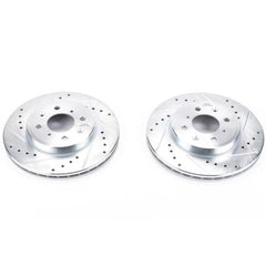 Power Stop 15-19 Honda Fit Front Evolution Drilled & Slotted Rotors - Pair